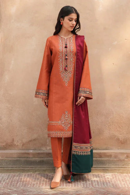 JAZMIN Embroidered DHANAK Three Piece jz-105