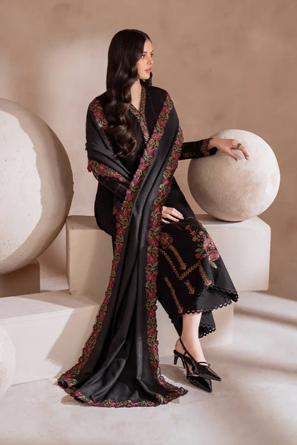 IZNIK 3PC DHANAK EMBROIDERED SHAWL & TROUSER