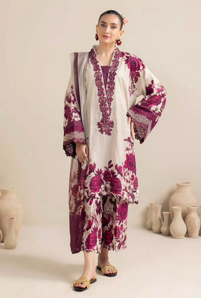 ADAN LIBAS-3PC LAWN PRINTED