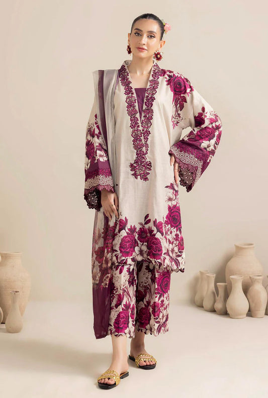 ADAN LIBAS-3PC LAWN PRINTED