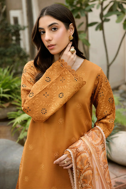 Golden Dusk Unstitched 3 piece Dhanak
