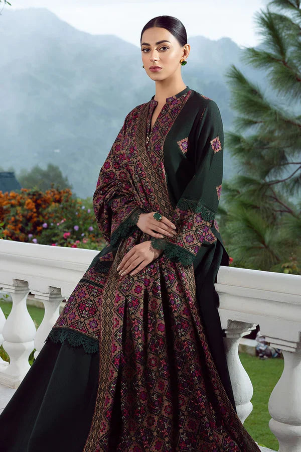 Bareeze Unstitched 3pcs Embroidered Dhanak Suit VL1126
