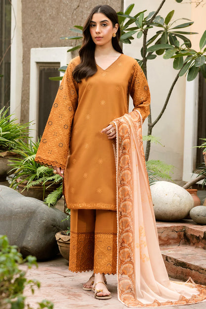 Golden Dusk Unstitched 3 piece Dhanak