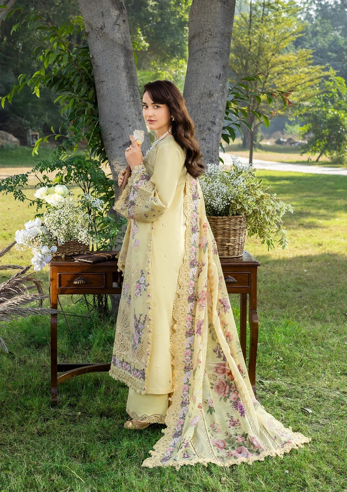 Elaf Luxury Embroidered Lawn 3Pc Unstitched ELY-05 SOUCI