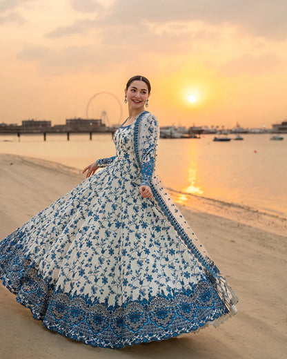 FAIZA SAQLAIN Lawn Embroidered 3 Piece Dress