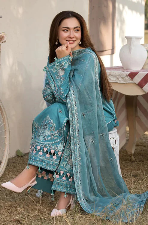 Dhanak-3PC Embroidered Shirt with Chiffon Embroidered Dupatta-3276