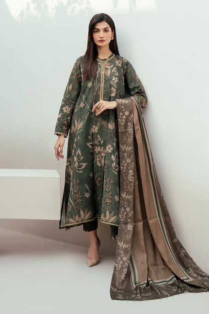 BAROUQE Lawn Embroidered & Printed 3 Piece Dress