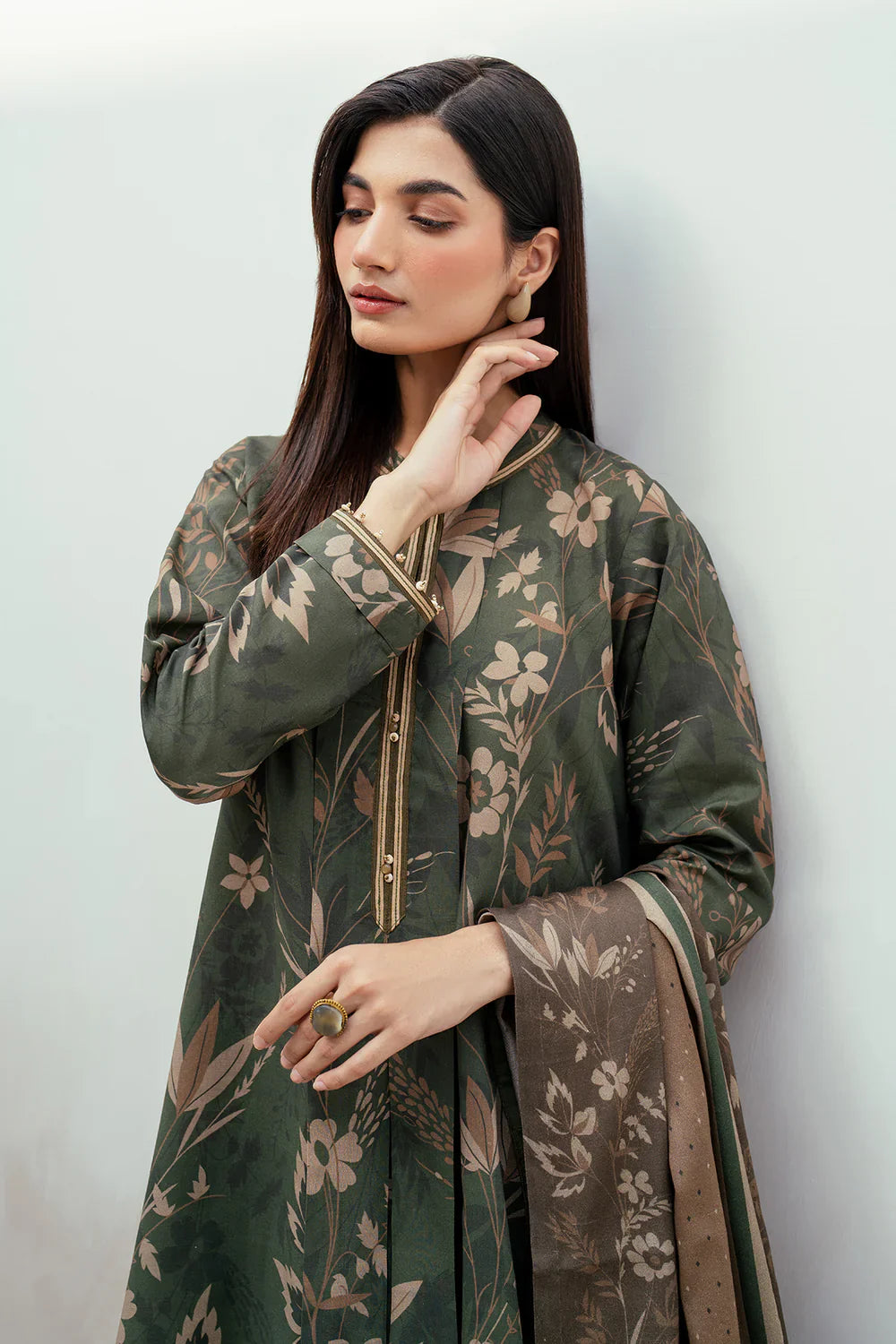 BAROUQE Lawn Embroidered & Printed 3 Piece Dress