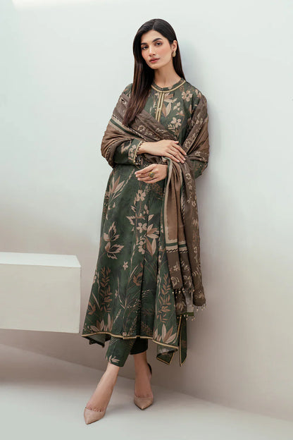 BAROUQE Lawn Embroidered & Printed 3 Piece Dress