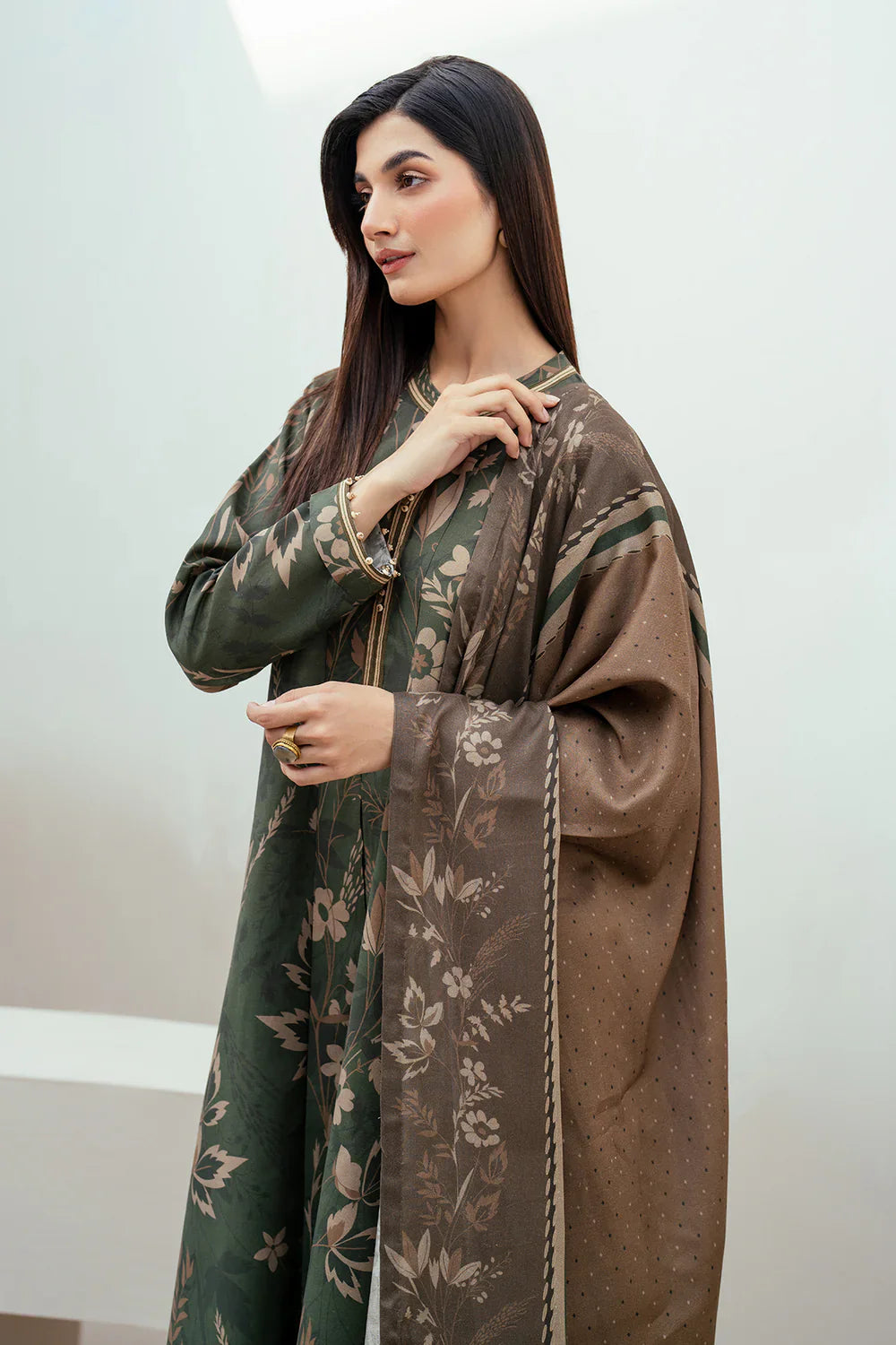 BAROUQE Lawn Embroidered & Printed 3 Piece Dress