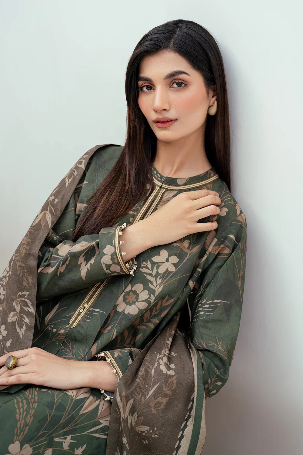 BAROUQE Lawn Embroidered & Printed 3 Piece Dress