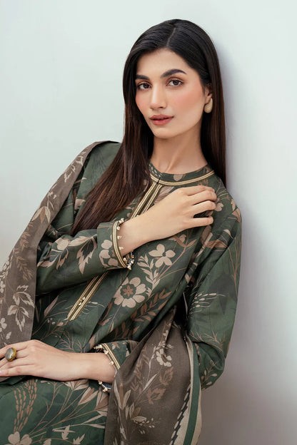BAROUQE Lawn Embroidered & Printed 3 Piece Dress