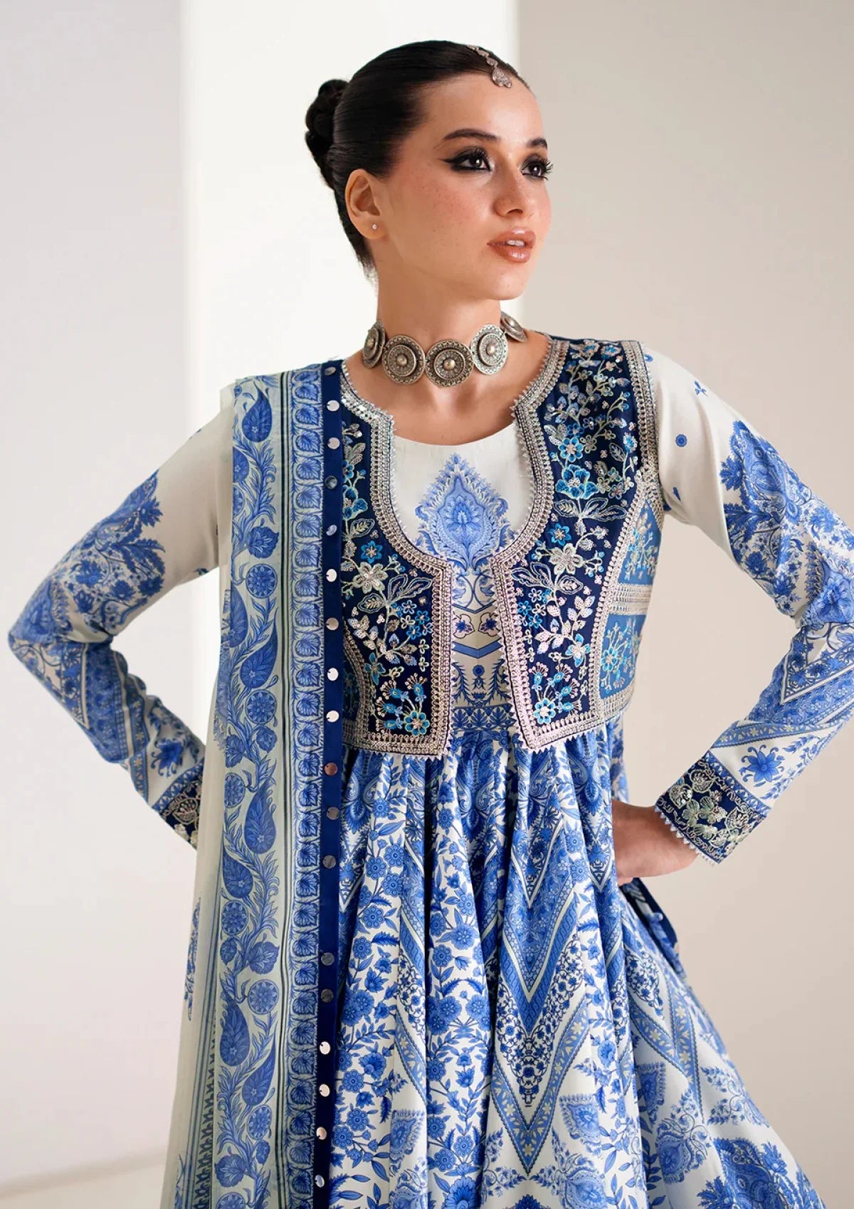 Bin Ilyas - Amour Luxury 26 Embroidered Lawn Unstitched 3Pc  - D#188A