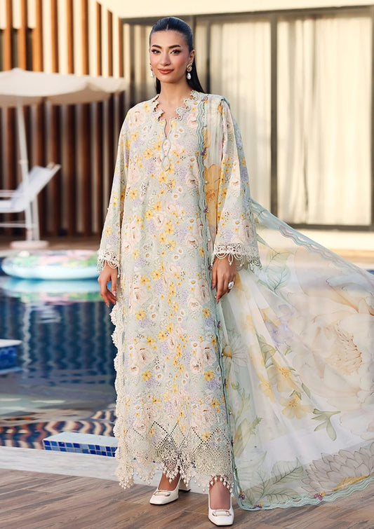 Maria.B Embroidered Printed Lawn 3Pc Unstitched MP#07A