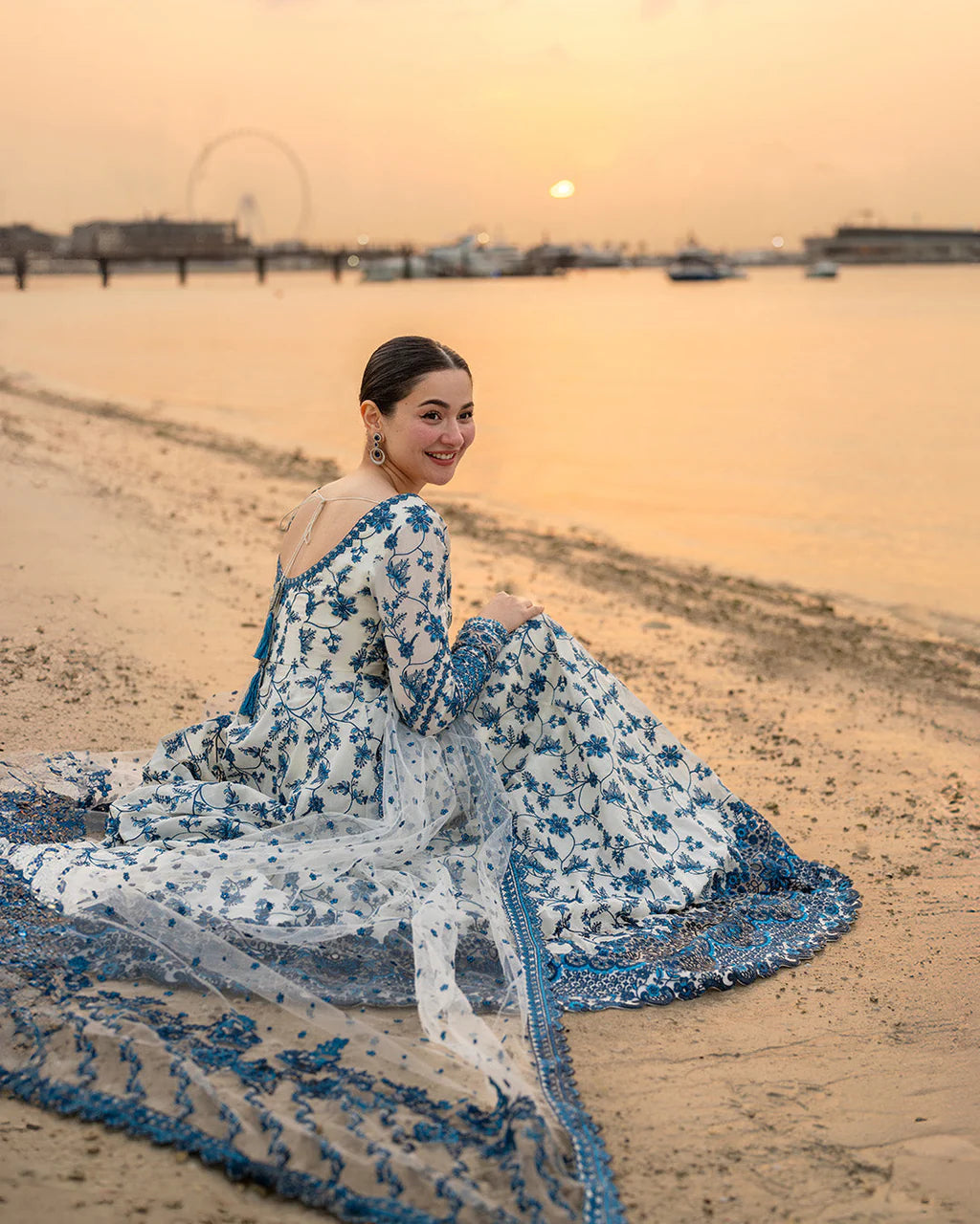 FAIZA SAQLAIN Lawn Embroidered 3 Piece Dress