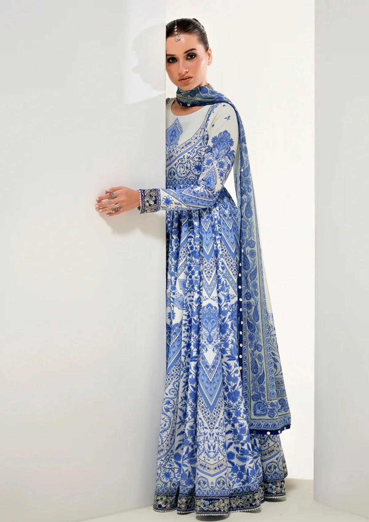 Bin Ilyas - Amour Luxury 26 Embroidered Lawn Unstitched 3Pc  - D#188A