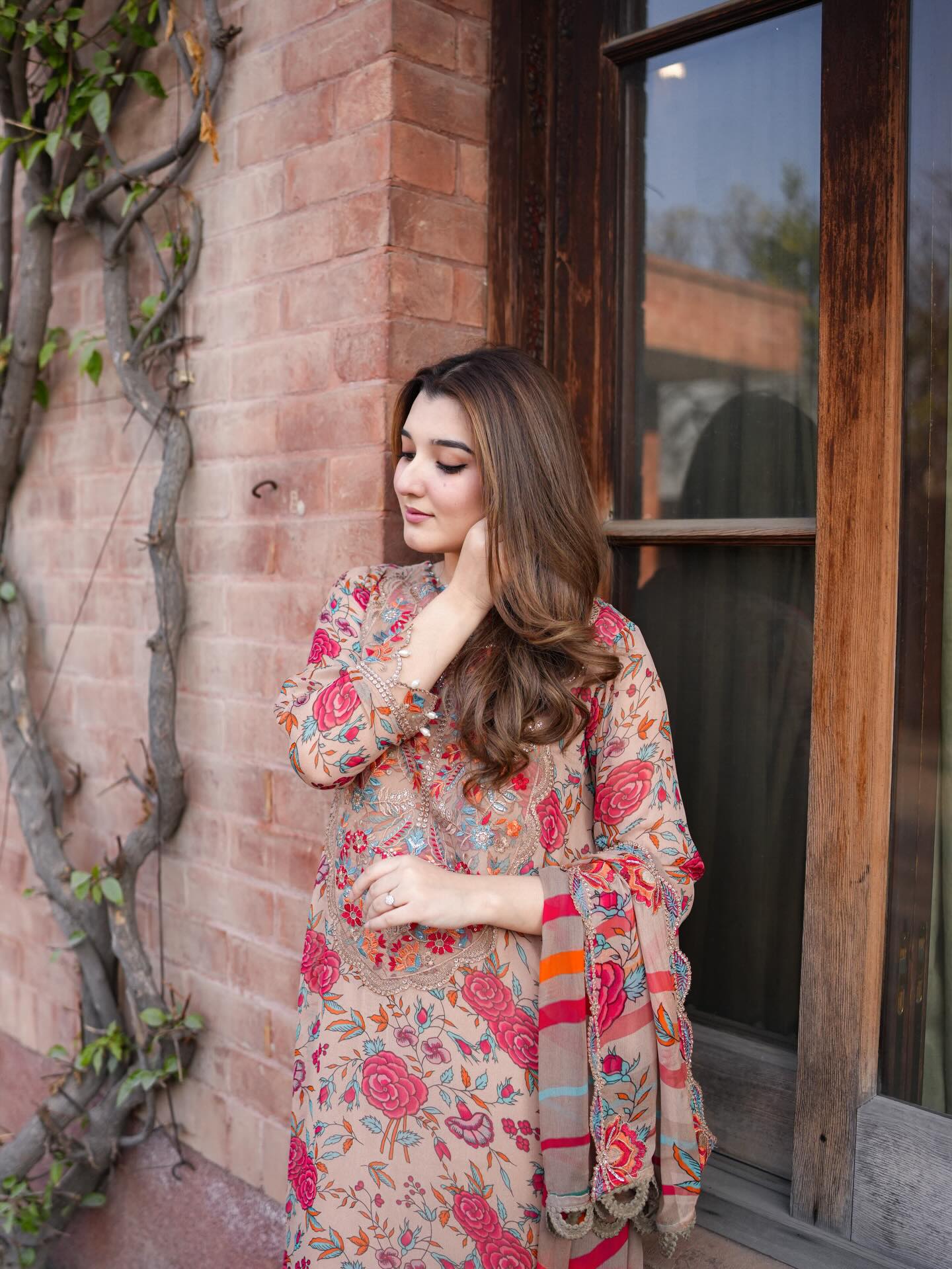 Aneelas Lawn Embroidered & Printed 3 Piece Dress - J2620