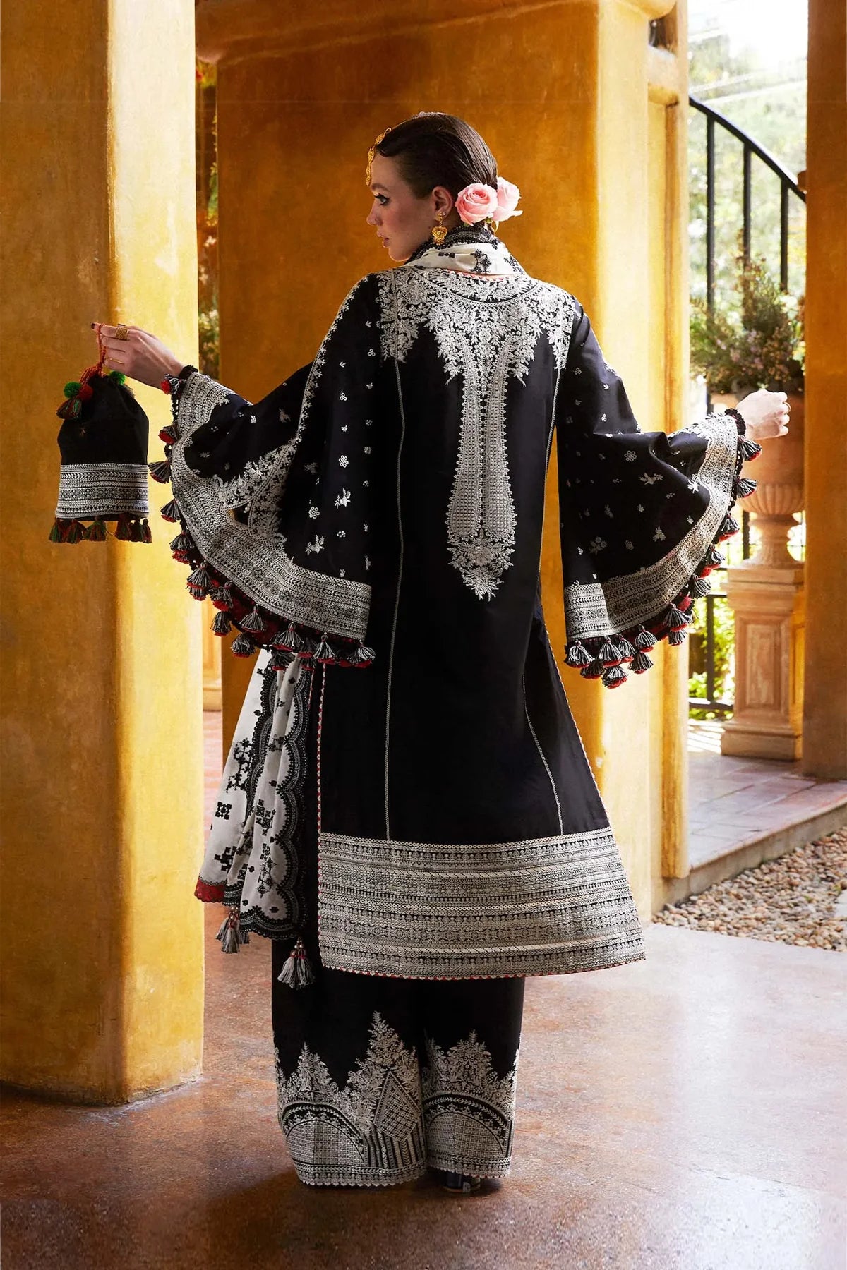 Hussain Rehar 3PC Embroidered Lawn Suit with Printed Cotton Slub Net Dupatta -GA2003