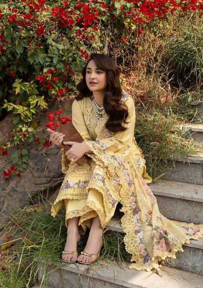 Elaf Luxury Embroidered Lawn 3Pc Unstitched ELY-05 SOUCI
