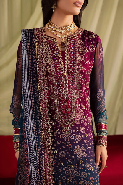 NUREH Lawn Embroidered & Printed 3 Piece Dress