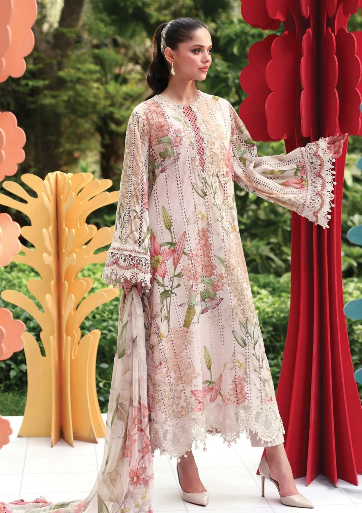Maria.B MPrints Embroidered Lawn Unstitched 3Pc Suit MPT-3006-A