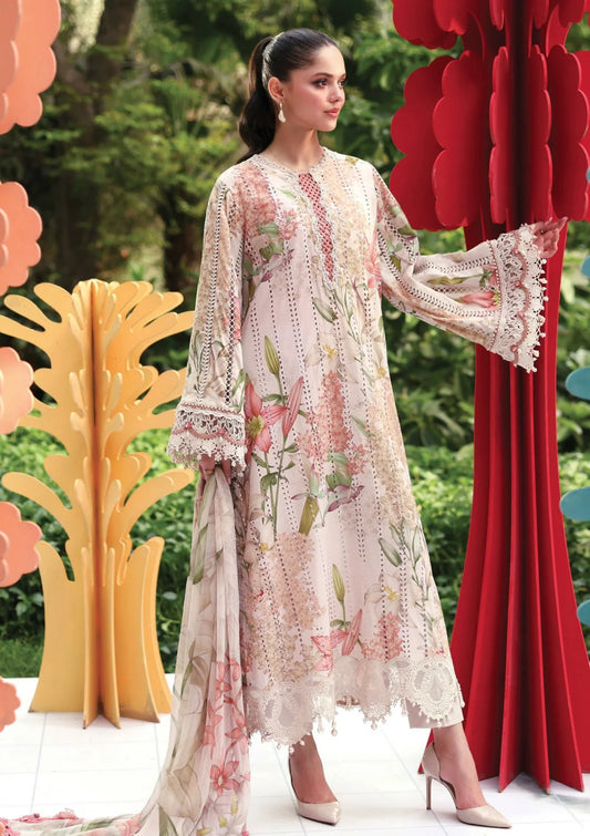Maria.B MPrints Embroidered Lawn Unstitched 3Pc Suit MPT-3006-A