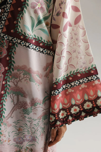 Ethnic 2pc Silk Printed Kaftan Unstitched