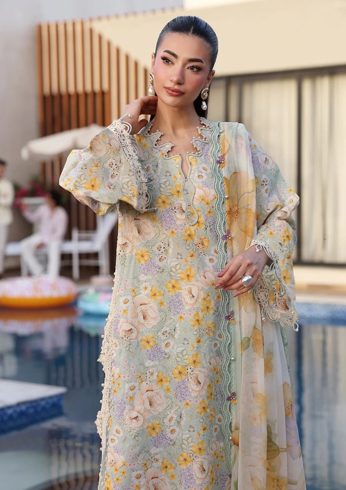 Maria.B Embroidered Printed Lawn 3Pc Unstitched MP#07A