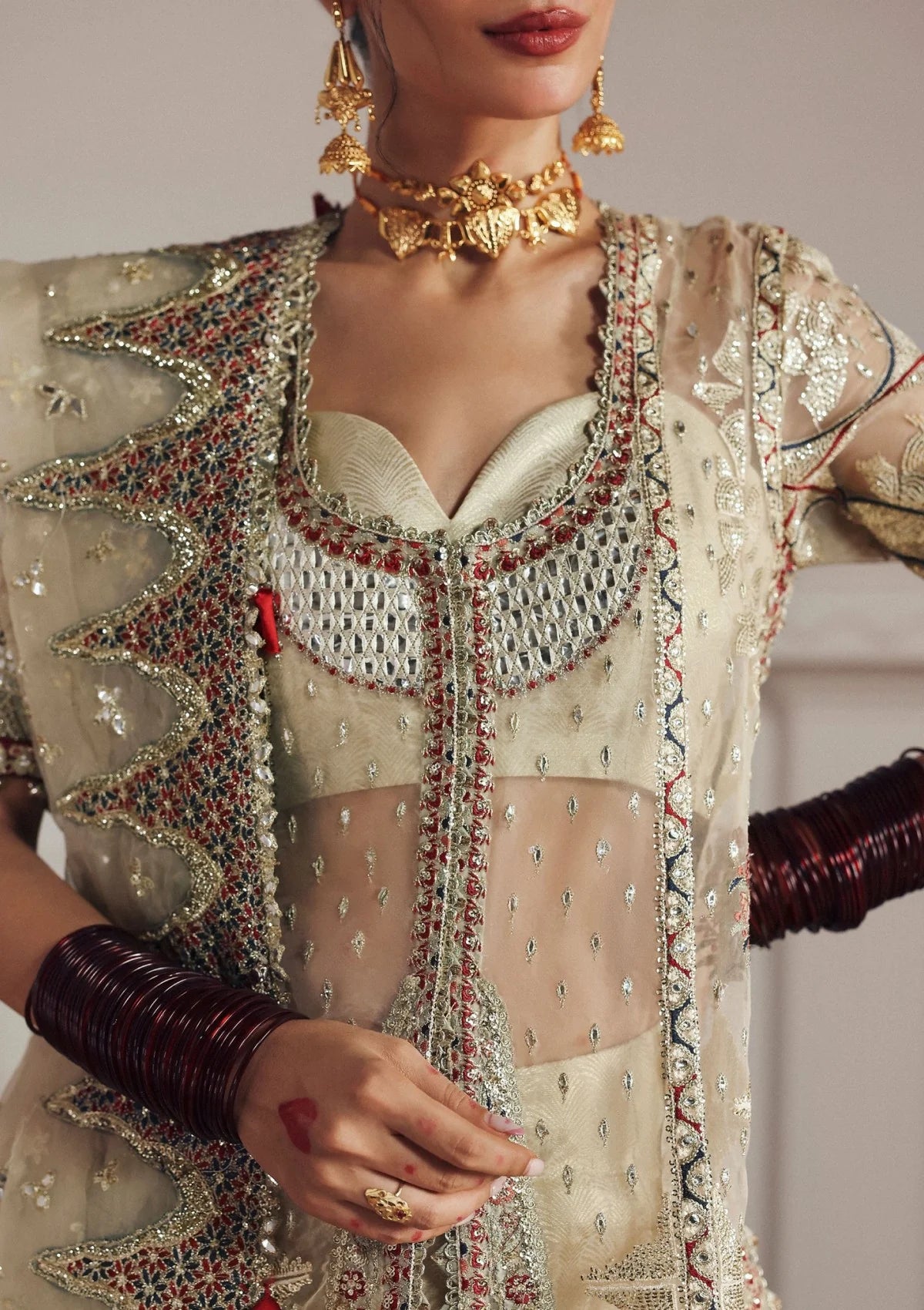 Shehnai By Afrozeh Embroidered Organza 3 Piece