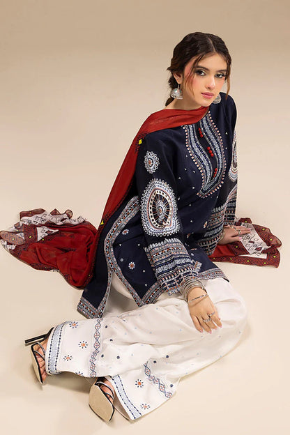 JAZMIN - UNSTITCHED 3PC DHANAK EMBROIDERED SUIT-PK-5730