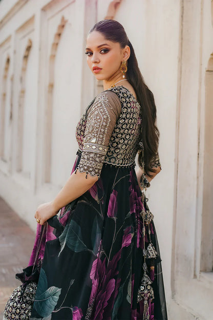 Iznik Embroidered & Digital Print Maxi - J0485