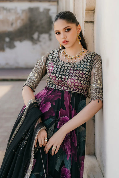 Iznik Embroidered & Digital Print Maxi - J0485