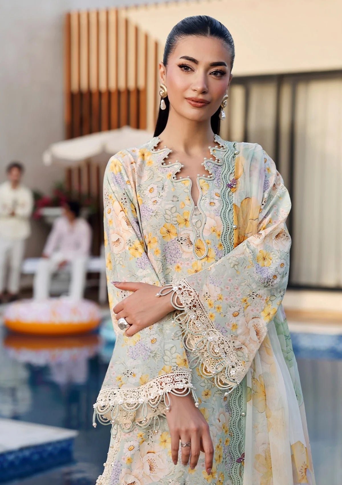 Maria.B Embroidered Printed Lawn 3Pc Unstitched MP#07A