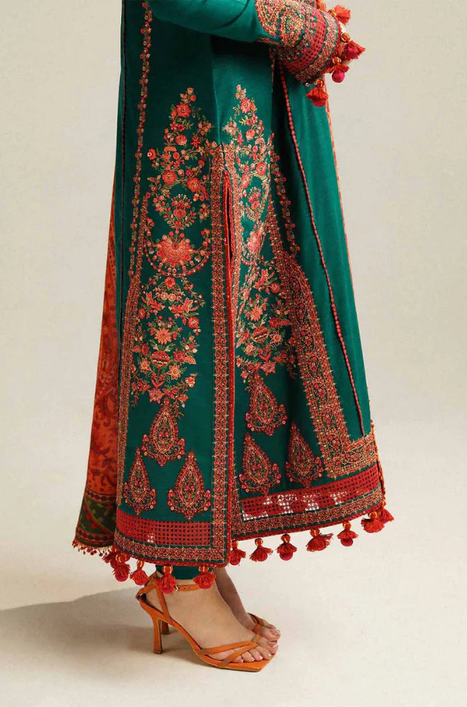 Hussain Rehar - 3PC Dhanak Embroidered Suit - BFB0249