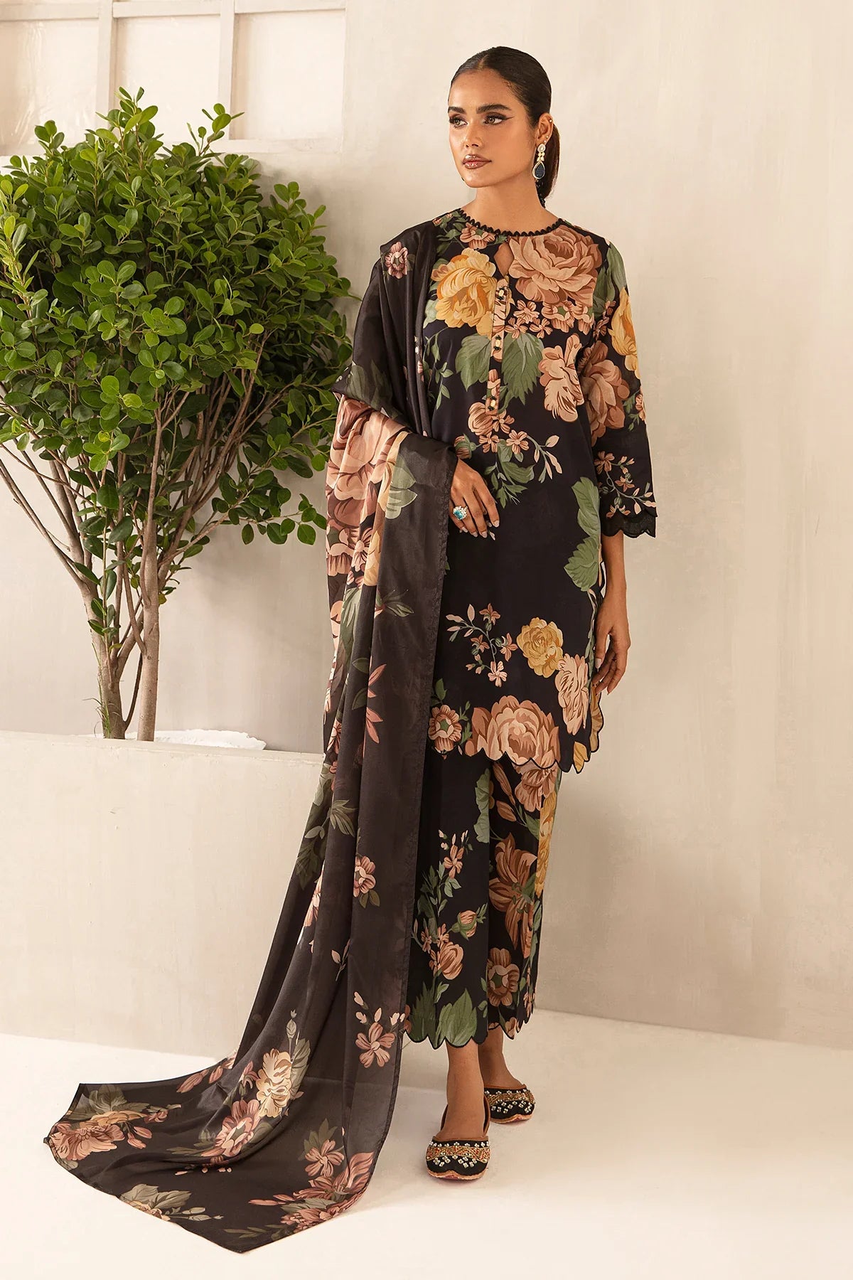 Baroque Digital Printed Co Ord Lawn 3 pc - 09103