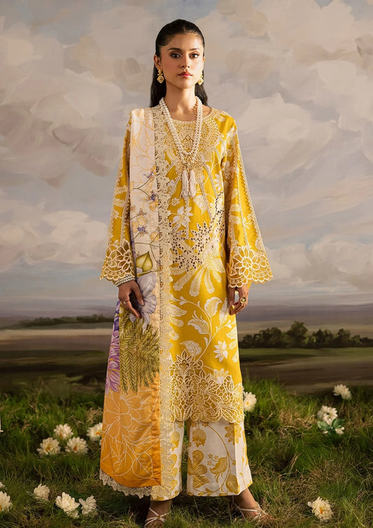 Mahnur Embroidered Lawn Chicken Kari 3Pc Unstitched