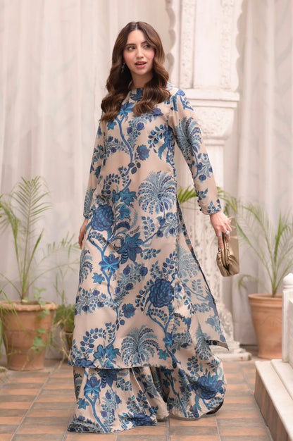 ZELLBURY Lawn Embroidered & Printed 3 Piece Dress