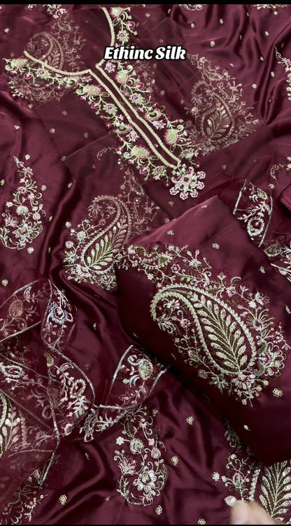 Ethnic 2pc Silk Unstitched