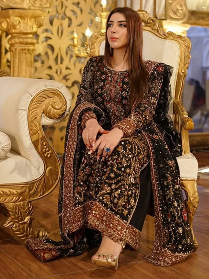 Haris Shakeel - Black Floral