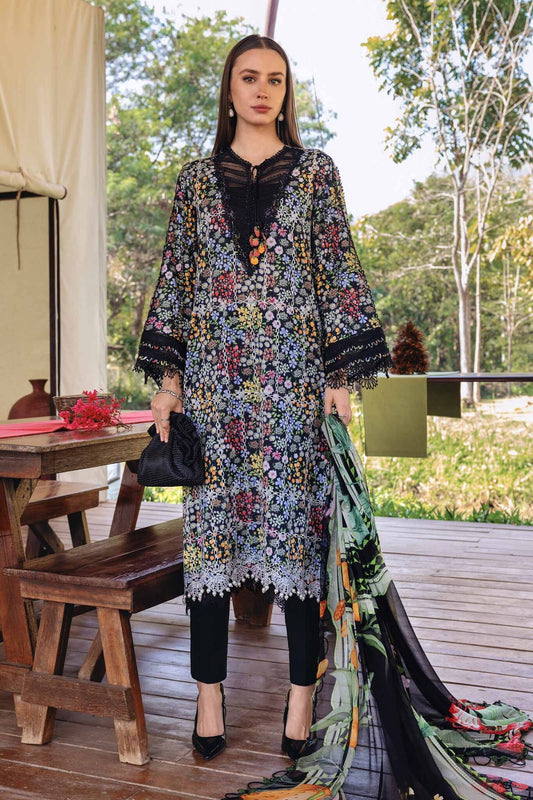 MARIA.B Lawn Embroidered & Printed 3 Piece Dress