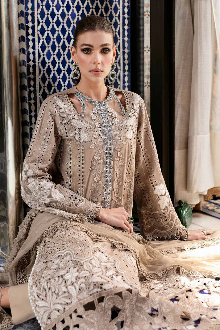 3 Piece Unstitched Embroidered Lawn Suit | D-2502-A | SML