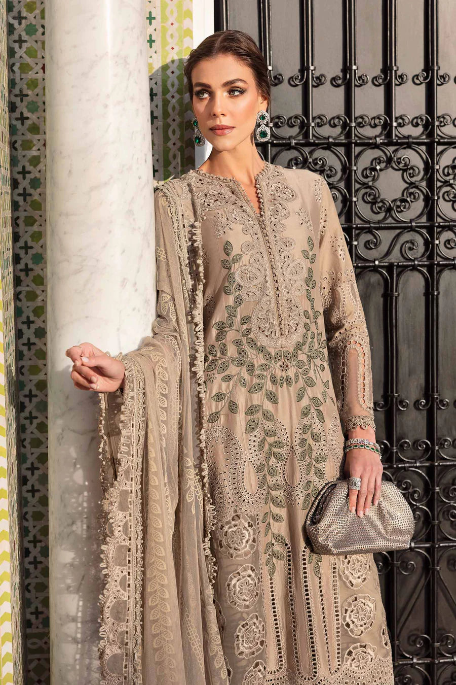 3 Piece Unstitched Embroidered D-2503-A