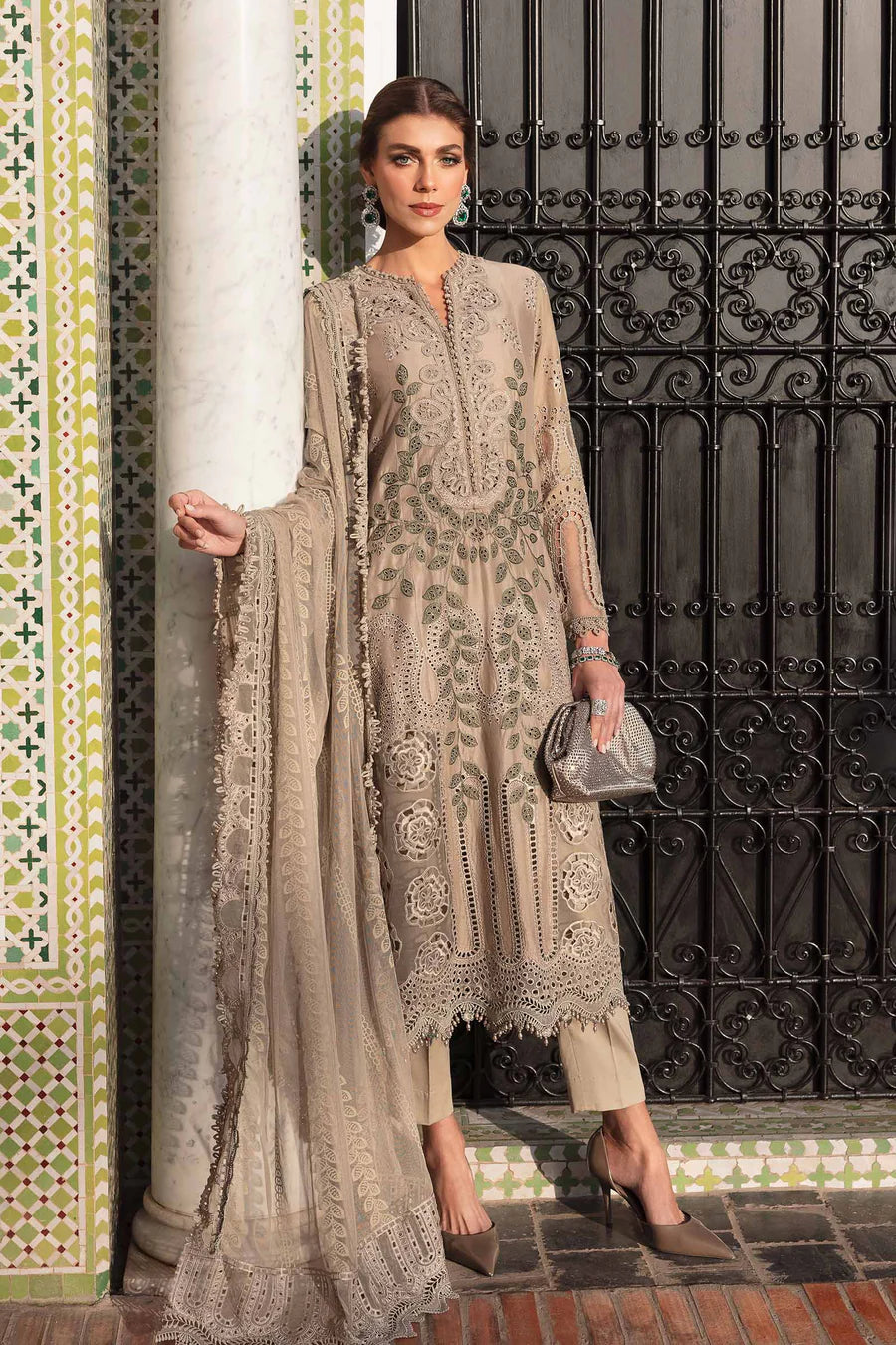3 Piece Unstitched Embroidered D-2503-A