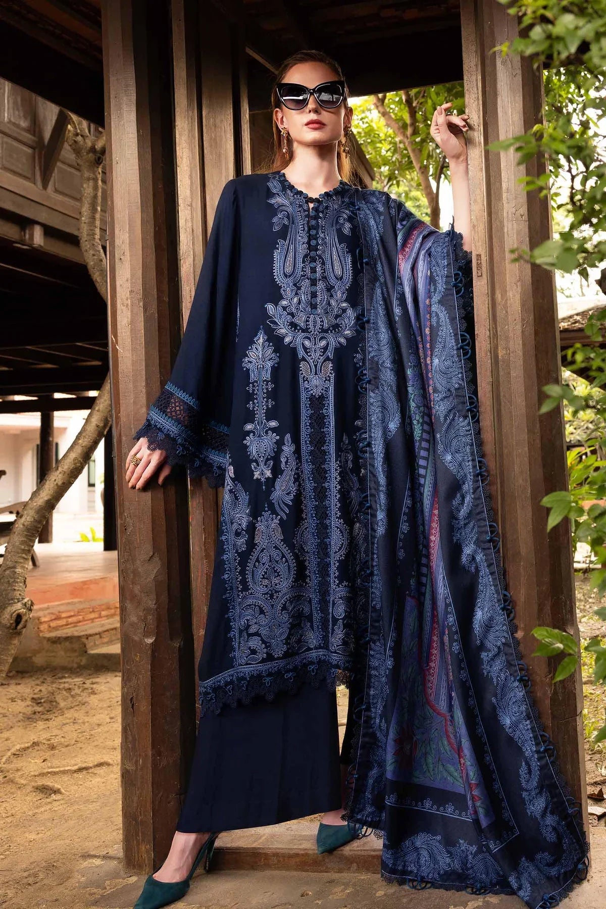 3 Piece Unstitched Embroidered Lawn Suit