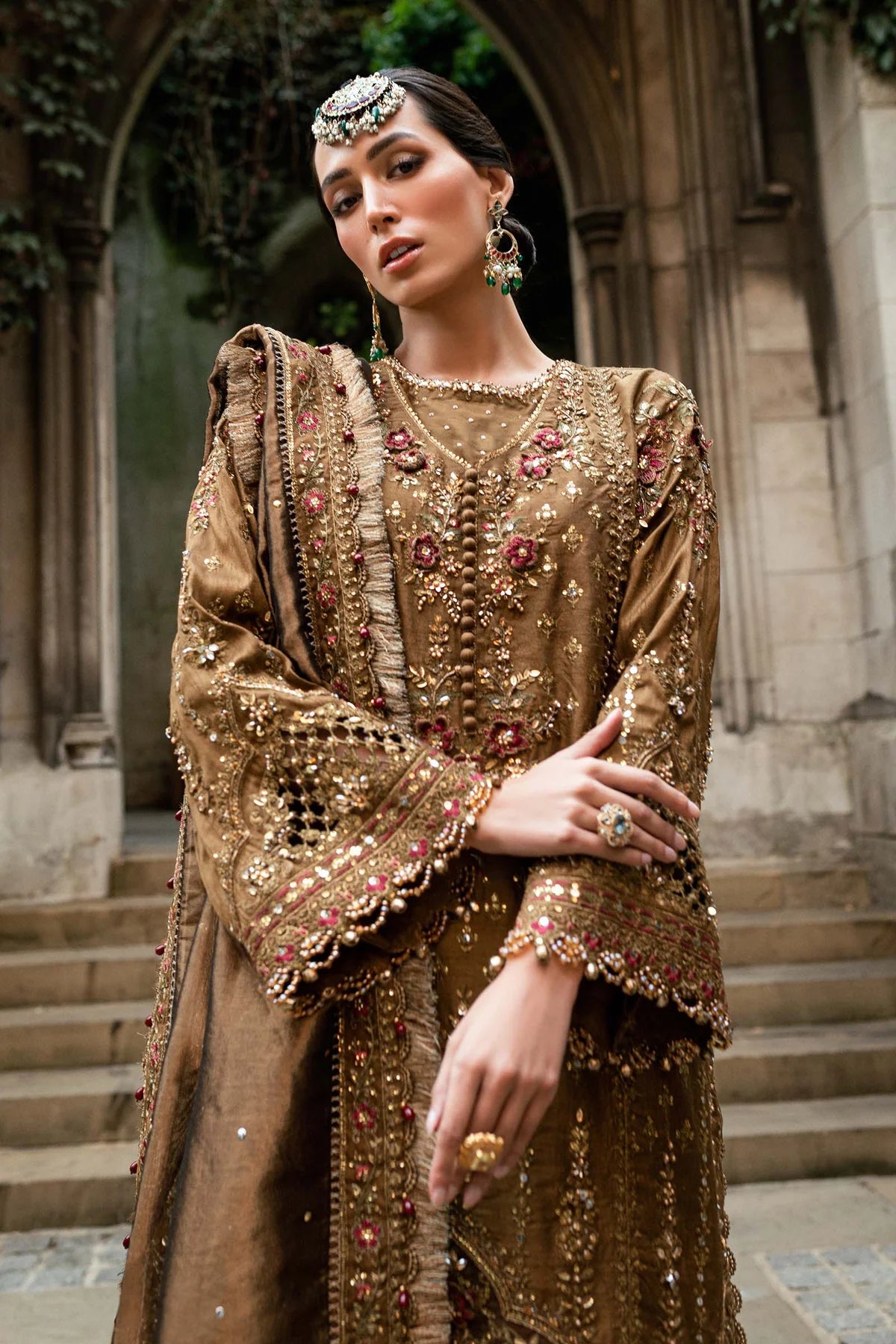 Maria B 3 Piece Unstitched Embroidered Raw Silk Suit Regular price