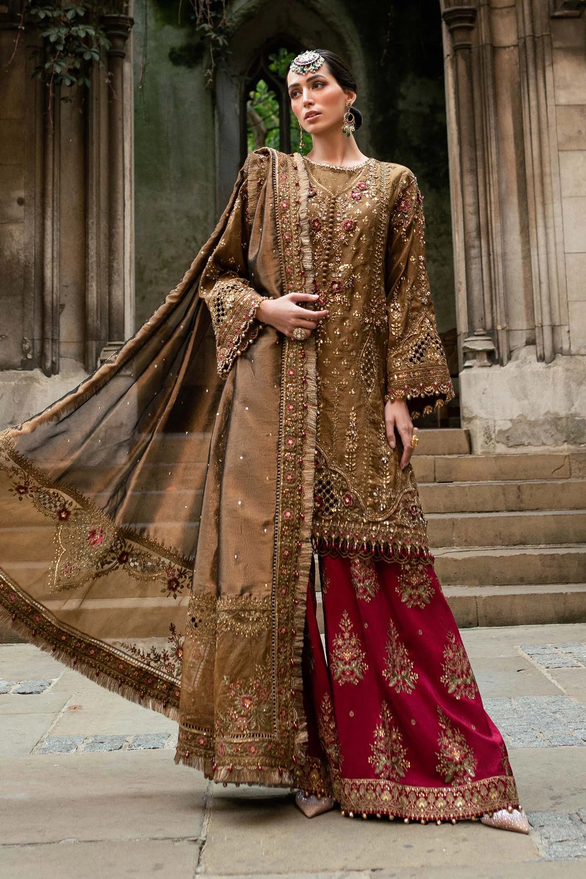 Maria B 3 Piece Unstitched Embroidered Raw Silk Suit Regular price