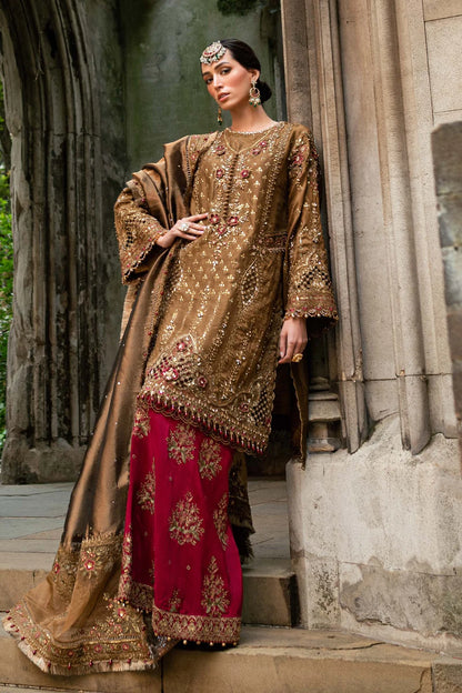 Maria B 3 Piece Unstitched Embroidered Raw Silk Suit Regular price