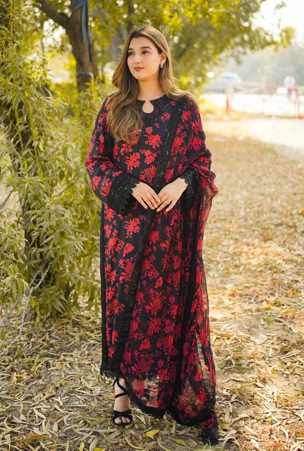 ANEELAS Unstitched 3 piece Printed Lawn