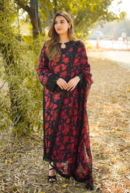 ANEELAS Unstitched 3 piece Printed Lawn