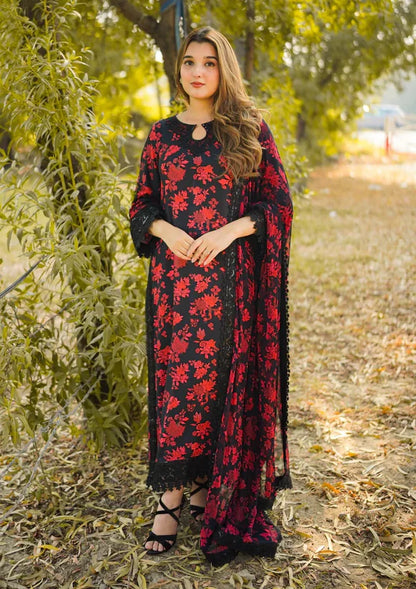 ANEELAS Unstitched 3 piece Printed Lawn